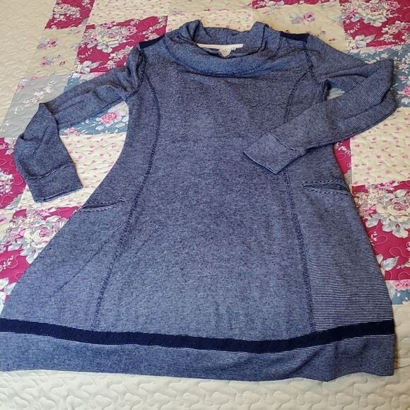 PAPER CRANE Blue Sweater Dress M Pockets! - Picture 5 of 10